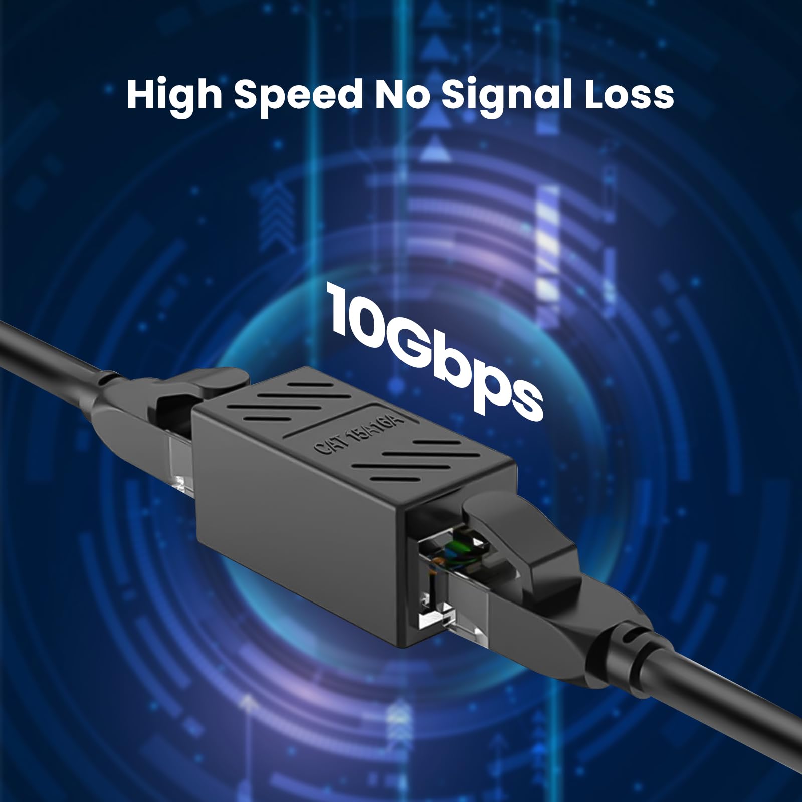 6 Pack Rj45 Cat 6 Coupler, Ethernet Cable Extender, In Line Ethernet Connector For Cat7 Cat6 Cat5E Cat5 Ethernet Cable, Ethernet